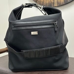 ⭐️Gucci Tom Ford Era Large Black Canvas and Leather Weekend Travel Bag